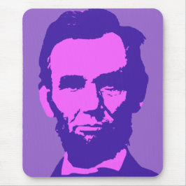Mousepad Abraham Lincoln em rosa e roxo Pop
