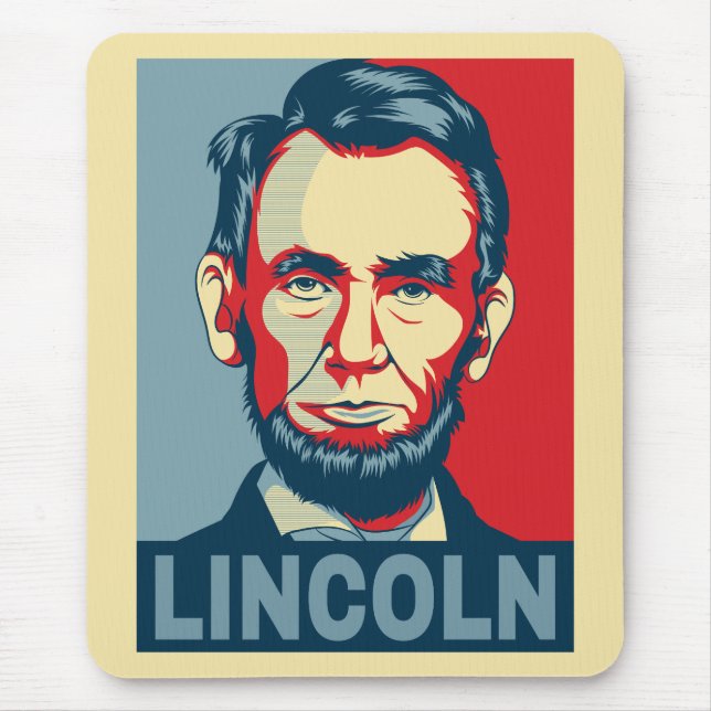 Mousepad Abraham Lincoln EUA Presidente Estilo Esperança (Frente)