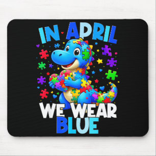 Mousepad Abril de Conscientização do Autismo Usamos Azul T