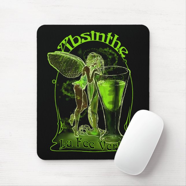 Mousepad Absinthe La Fee Verte Fairy Com Vidro (Com mouse)