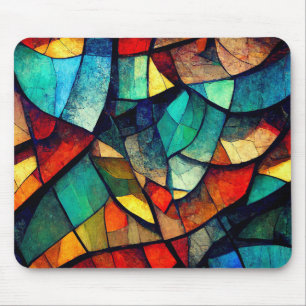 Mousepad Abstração Colorida de Vidro
