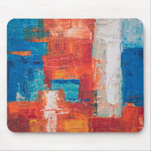 Mousepad Abstração de Abstrato de pintura em acrílico verme