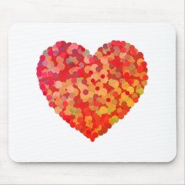 Mousepad Abstract Heart Confetti Art