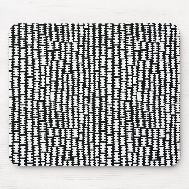 Mousepad Abstrato 020712 - Branco sobre Preto (Frente)