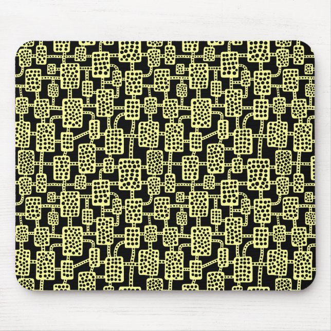 Mousepad Abstrato 041113 - Amarelo no giz em preto (Frente)