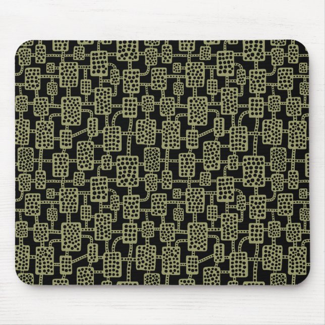 Mousepad Abstrato 041113 - Khaki em preto (Frente)