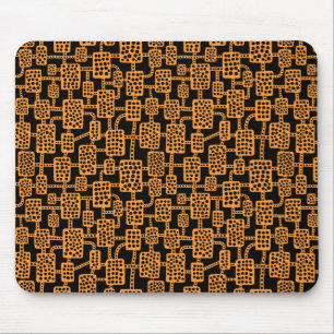 Mousepad Abstrato 041113 - Laranja claro no preto