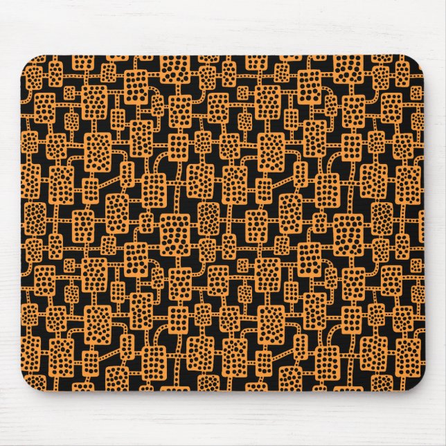 Mousepad Abstrato 041113 - Laranja claro no preto (Frente)