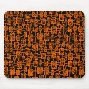 Mousepad Abstrato 041113 - Laranja no preto