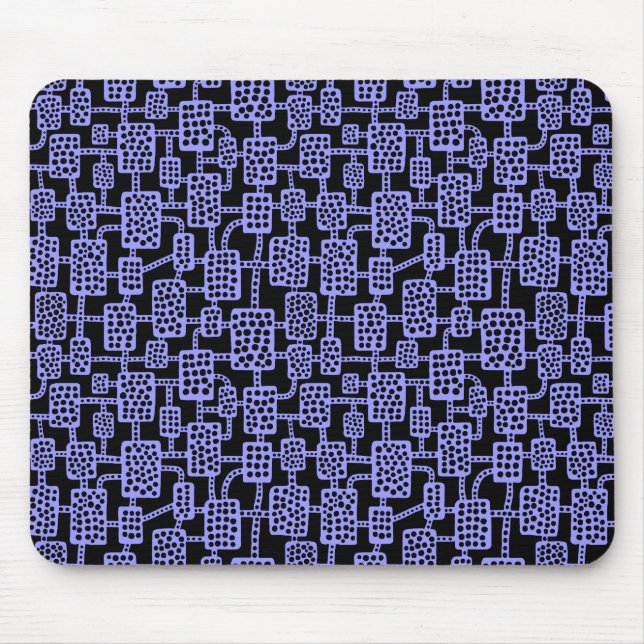 Mousepad Abstrato 041113 - Pastel Blue em preto (Frente)