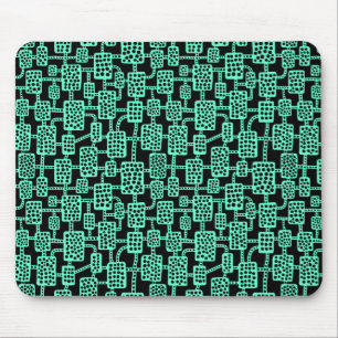 Mousepad Abstrato 041113 - Turquesa no preto