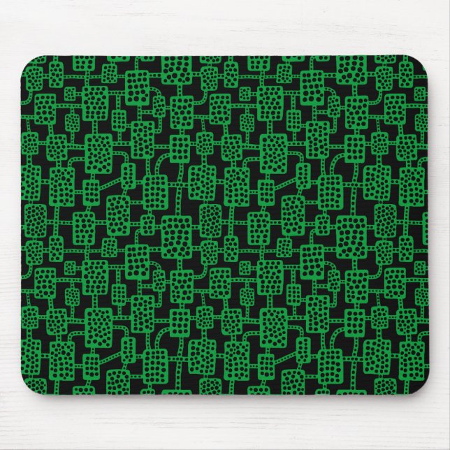 Mousepad Abstrato 041113 - Verde-grama em preto (Frente)