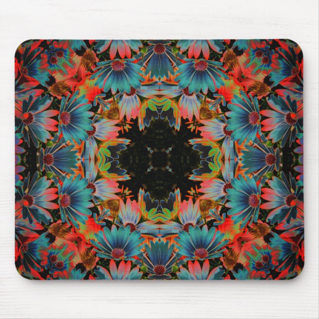 Mousepad Abstrato African Daisies Floral Art (Frente)