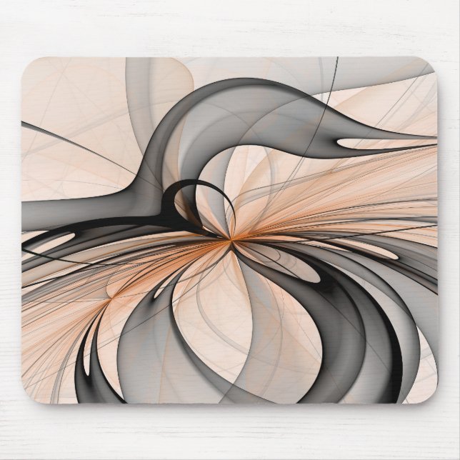 Mousepad Abstrato Anthracite Cinza Siena Moderna Arte Fract (Frente)