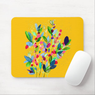 Mousepad Abstrato aqucolor floral