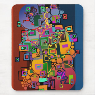 Mousepad Abstrato Art - Dançar na cidade + suas ideias