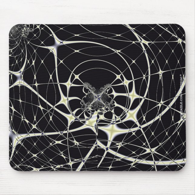 Mousepad Abstrato Art Ouro Spiderweb (Frente)