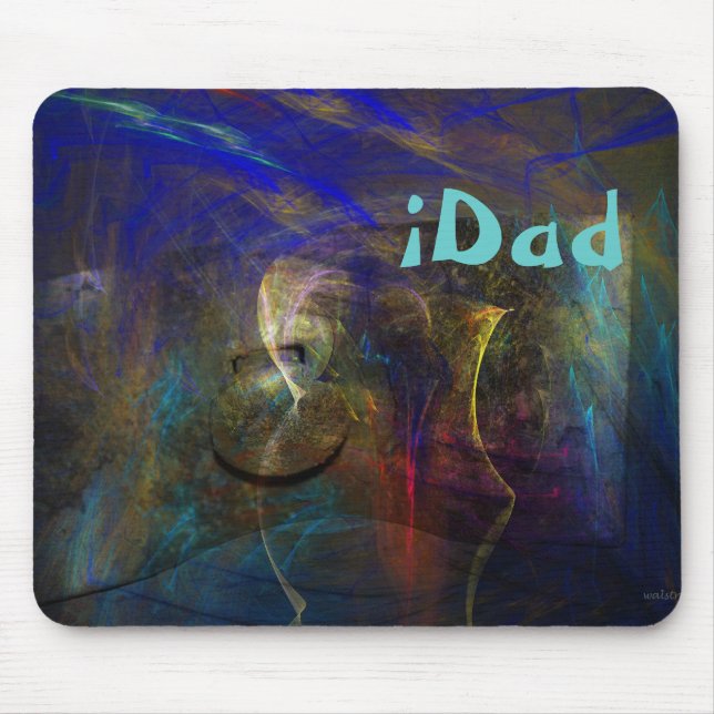 Mousepad abstrato artístico com texto feito sob (Frente)