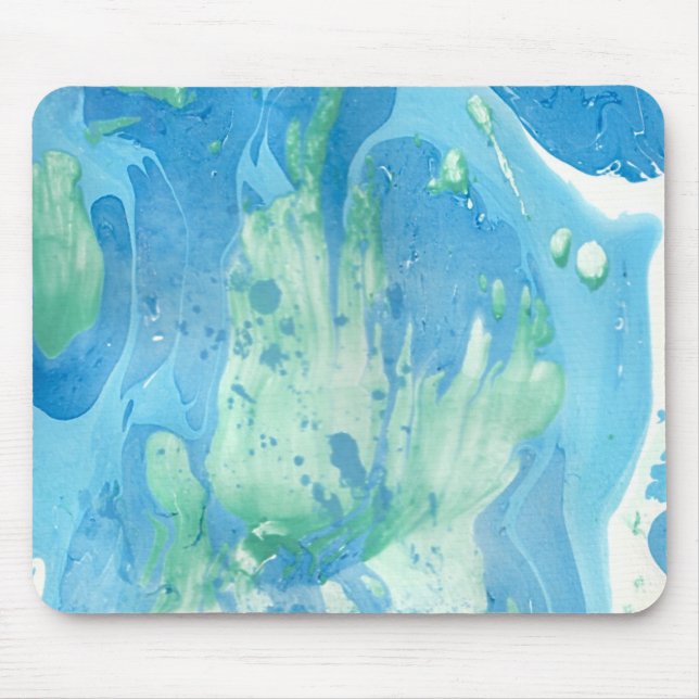 Mousepad Abstrato Azul,, Azul, aspecto branco (Frente)