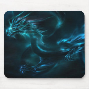 Mousepad abstrato azul do dragão