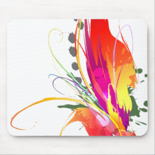 Mousepad Abstrato Bird of Paradise Paint Splatters