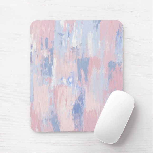 Mousepad Abstrato Blush e Blue Paint traçam a proteção do m (Com mouse)