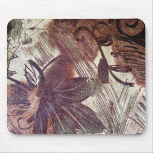 Mousepad Abstrato Brown Floral Design 1