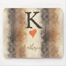 Mousepad Abstrato Brown Tone com Coração