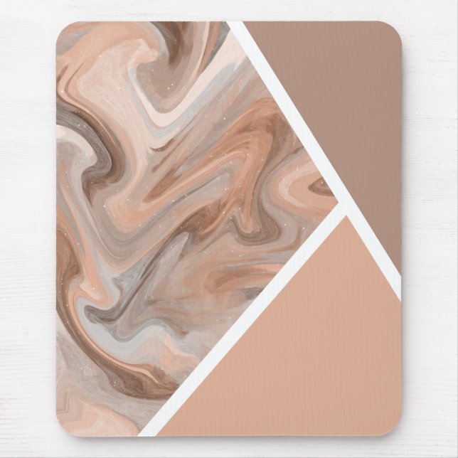 Mousepad Abstrato Castanho Simples e Elegante Moderno (Frente)