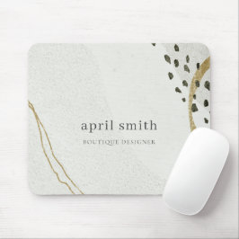 Mousepad Abstrato Chic Textura Dourada de Cinzas Negras