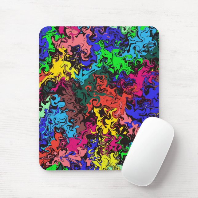 Mousepad Abstrato Colorida Twirly / (Com mouse)