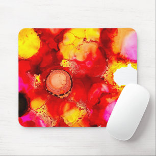 Mousepad Abstrato cor-de-rosa vermelho e rosa