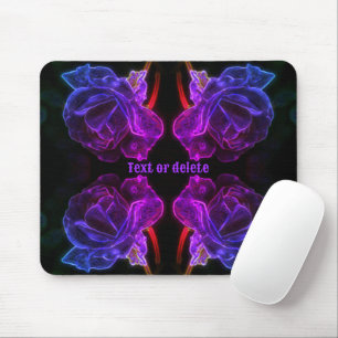 Mousepad Abstrato Cores do Rosa Flor Personalizado