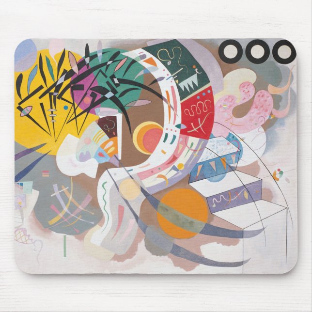 Mousepad Abstrato da curva dominante de Kandinsky (Frente)