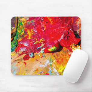 Mousepad Abstrato Da Paleta De Artista Colorido