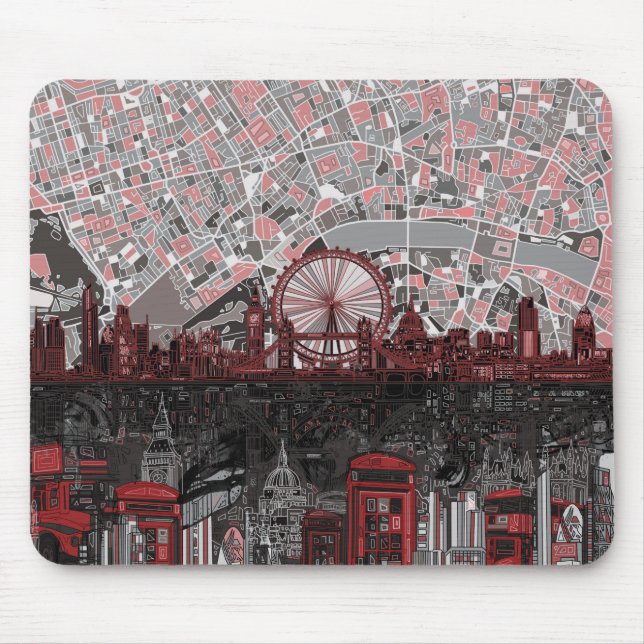 Mousepad abstrato da skyline de Londres (Frente)