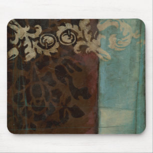 Mousepad Abstrato Damask Tapeçaria por Jennifer Goldberger