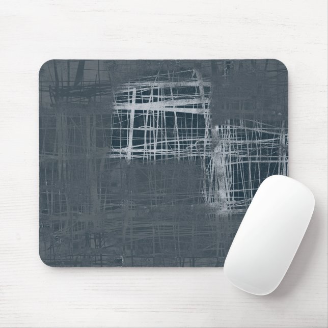 Mousepad Abstrato de aço azul moderno (Com mouse)