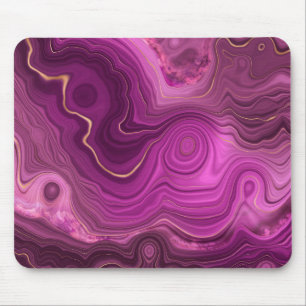 Mousepad Abstrato De Agata Real Roxo E Dourado