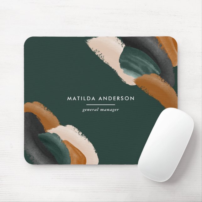 Mousepad Abstrato de aquarela verde (Com mouse)