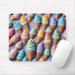 Mousepad Abstrato de Cones de sorvete