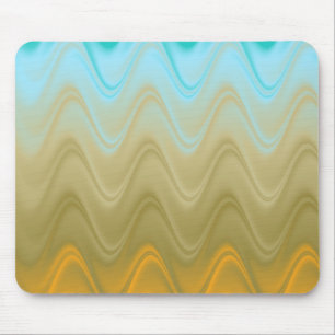 Mousepad Abstrato de cor azul-acastanhada laranja verde