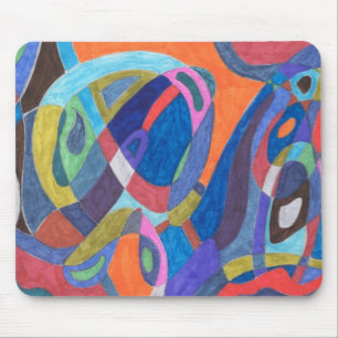 Mousepad abstrato de "Corrida de Cores"