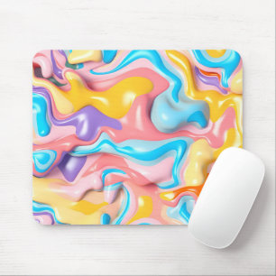 Mousepad Abstrato de Fluido Plástico Pastel