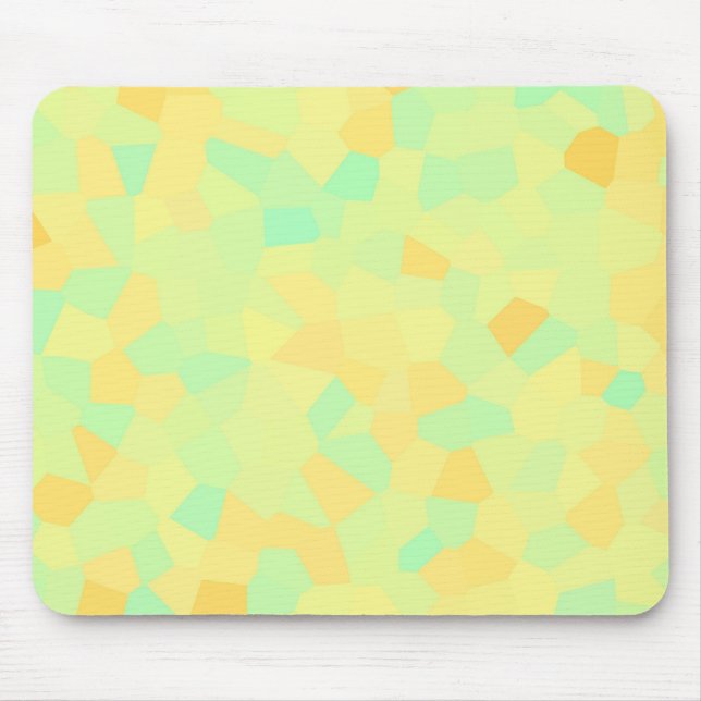 Mousepad Abstrato de formas amarelas e verdes (Frente)