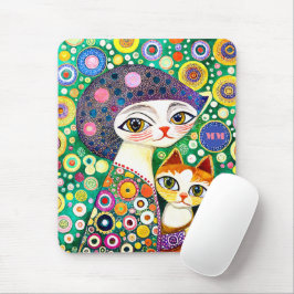 Mousepad Abstrato de Gatos legal