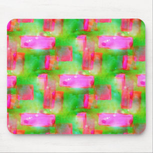 Mousepad abstrato de luz solar pintado de amarelo, rosa