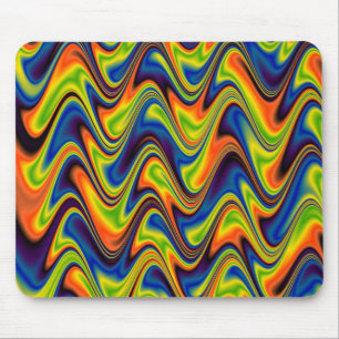 Mousepad Abstrato de multicores onduladas