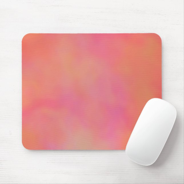 Mousepad Abstrato de Nuvem Marcado Cor-de-Rosa e Laranja (Com mouse)