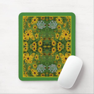 Mousepad Abstrato de pintura de Susan Daisy Flower de olhos